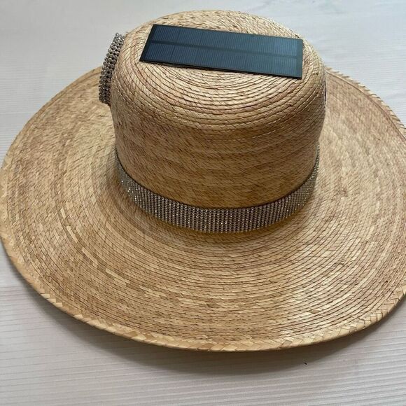 Kool Breeze Solar Fan Straw Cooling Cowboy Hat - Picture 5 of 8